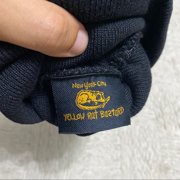 Yellow Rat Bastard NYC Skull Cap Beanie Hat Adult One Size Black NWT New York - Picture 4 of 6